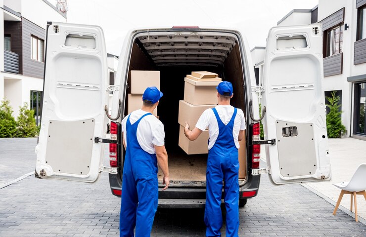 two-removal-company-workers-unloading-boxes-fro